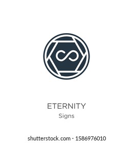 Eternity icon vector. Trendy flat eternity icon from signs collection isolated on white background. Vector illustration can be used for web and mobile graphic design, logo, eps10