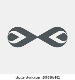 Eternity infinity symbol quality vector illustration cut