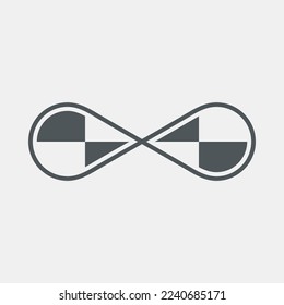 Eternity infinity symbol quality vector illustration cut