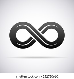 Eternity loop vector logo design template