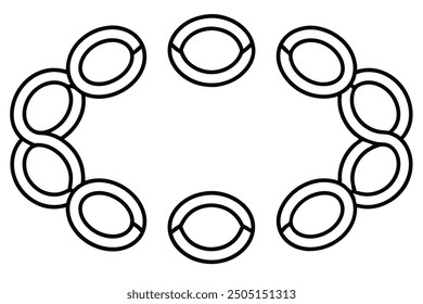 Eternity Ring line art graceful depiction of modern and elegant design