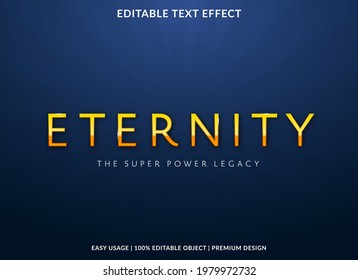 eternity text effect template design with modern and abstract style use for business logo and brand