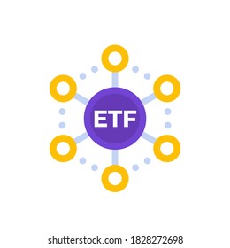 ETF, exchange traded fund vector