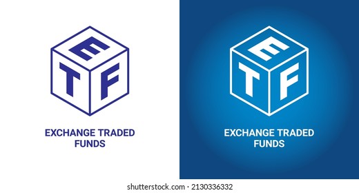 ETF Exchange Traded Funds vector infographic design. Trendy modern flat linear vector ETF icon, ETF collection, outline vector illustration