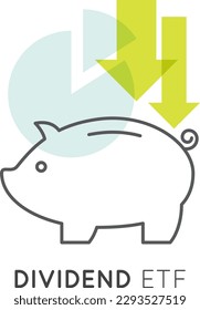 Icono de infografía vectorial de Fondos Comerciales de ETF Exchange. Concepto moderno de diseño de vector lineal minimalista, ilustración de contorno