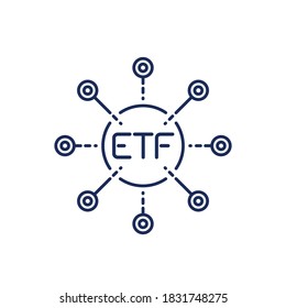 ETF Line Icon, Exchange Traded Funds