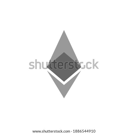 ETH Cryptocurrency ethereum coin vector icon
