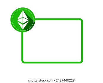 ETH cryptocurrency.
Cryptocurrency vector icon with text field
Crypto