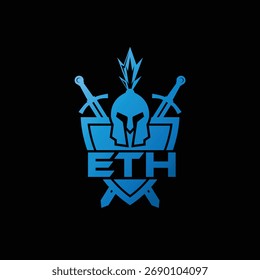 ETH letter logo design. Elegant Monogram Logo Design