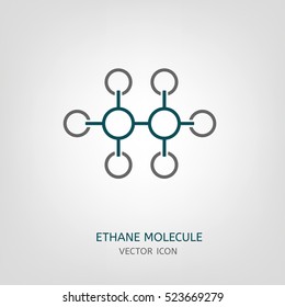 Ethane Molecule Icon 