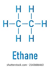 Ethane Natural Gas Component Molecule Skeletal Stock Vector (Royalty ...
