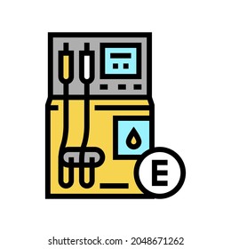 ethanol gas station color icon vector. ethanol gas station sign. isolated symbol illustration