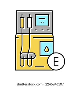 ethanol gas station color icon vector. ethanol gas station sign. isolated symbol illustration