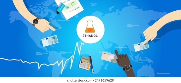 Ethanol price goes up rising increase in global commodity market trade export transaction