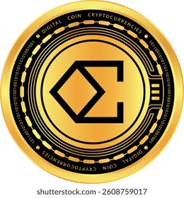 ethena-ena cryptocurrency illustrations on abstract background. 3d illustrations.