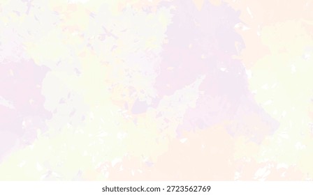 Ätherischer abstrakter Hintergrund mit weichen, pastellrosa, gelben und violetten Aquarellwaschgängen, die eine sanfte, unscharfe Textur erzeugen, die perfekt für modernes Grafikdesign und künstlerische Präsentationen geeignet ist