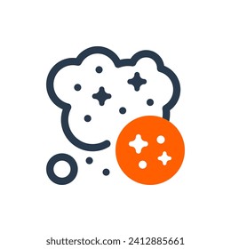 Ethereal Cosmic Dust Cloud Vector Icon Illustration