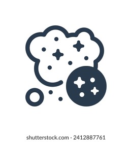 Ilustración de iconos del vector de nube de polvo cósmico etéreo