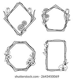 Ethereal e Dainty Vintage decorativo molduras florais conjunto pacotes
