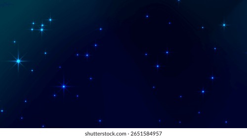 Um fundo azul profundo etéreo e ciano escuro é adornado com pontas celestes vibrantes, criando um efeito espantoso na superfície de gradiente sombria