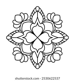 Ethereal enigma of Color coloring book page. Easy Mandala Coloring Book Pages for Adults to Relax, Experiences Give Relief. Resizeable Vector File