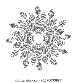 Ethereal Garden Mandala Coloring Book Page