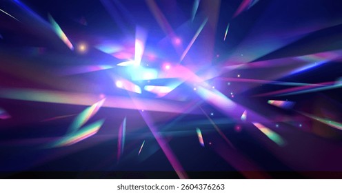 Ethereal Geometric Luminance: A Mesmerizing Dance of Vibrant Hues and Blurred Light Streaks Creating a Sci-Fi-Inspired Dreamlike Vision of Energy and Movement.