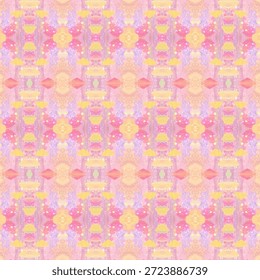 Fundo brilhante etéreo com abstrato, pastel, padrão, simetria, textura, perfeito para visuais de fantasia, arte espiritual e desenhos decorativos suaves.