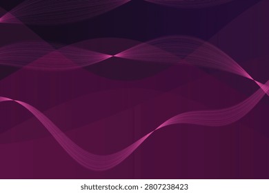 Ethereal gradient waves in deep violet and purple hues abstract