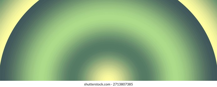 Ethereal graphic design element featuring a radial gradient of verdant hues and sunny highlights