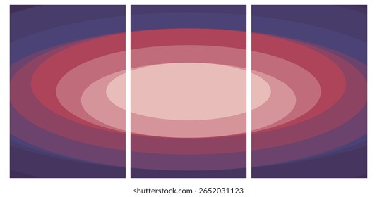 Túnel de luz etéreo: mistura suave de tons quentes a frios arte geométrica hipnótica para design digital.poster trabalho de impressão.