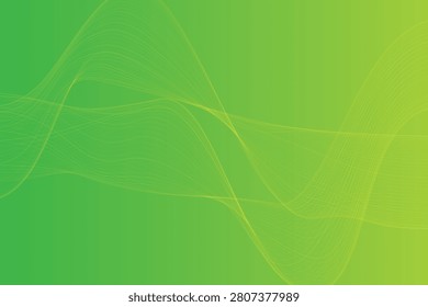 Ethereal luminous green wave gradients and light trails abstract