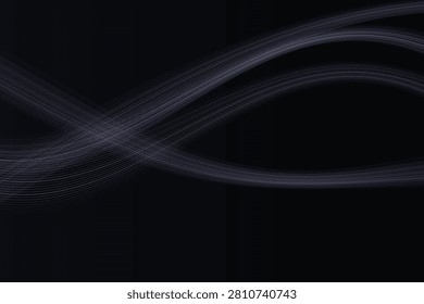 Ethereal luminous wave patterns on dark gradient background, abstract