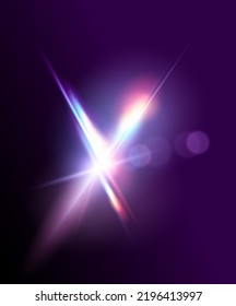 Ethereal modern light lens flare effect. Vector illustration.