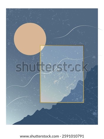 Ethereal Moonlit Ocean Abstract Serenity