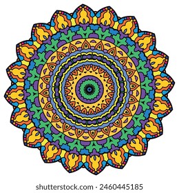 Ethereal Multi  Color Mandala Design
