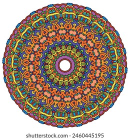 Ethereal Multi  Color Mandala Design