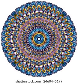 Ethereal Multi  Color Mandala Design