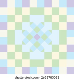 Ethereal Pastel Checkered Swirl Pattern with Dynamic Organic Motion
