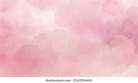 Ethereal pink watercolor backdrop featuring soft, blended hues ideal for artistic projects.