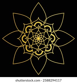 Ethereal Radiance A Mandala in Gold 