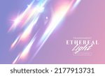 An ethereal rainbow transparent light flare effect. Vector illustration.