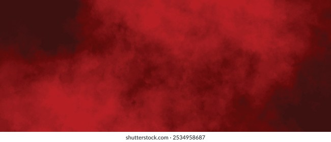 El vapor rojo etéreo se difunde suavemente en un degradado atmosférico oscuro, capturando una mezcla de fluidez y misterio.
