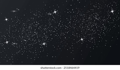 An ethereal space background featuring distant stars scattered across a deep, cosmic sky. Ideal for galaxy illustrations, space designs, or sci-fi projects. 