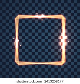Ethereal Square Frame Adorned With Sparkling, Glowing Lights Create A Mesmerizing Aura, Casting A Radiant Spell