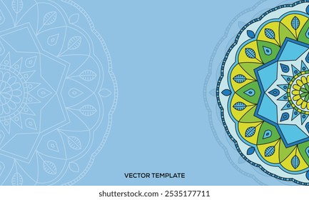 Ethereal Symmetry Mandala Backdrops for Inner Peace, Mandala Magic A Dance of Colors and Geometry.