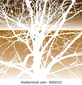 An ethereal vector tree background in square format