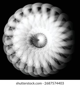 Ethereal White Spiral Center Vortex