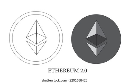 Ethereum 2.0 crypto currency icons