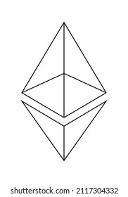 Ethereum 2.0 cryptocurrency vector logo. Digital coin ETH icon.